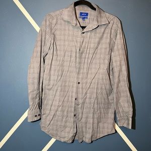 👕3/$15 Apt 9 Grey Mens Premier Flex Slim Fit Dress Shirt
